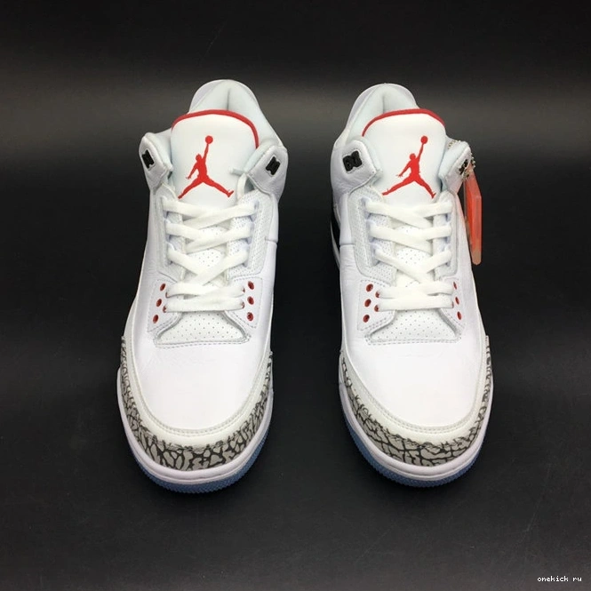 Rep Onekick Jordan3 923096- Free Tailored Throw White 3851 Cement Line 1015